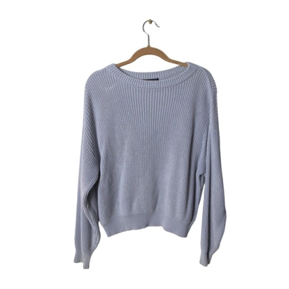 Brandy Melville Light Blue Ribbed Knit Sweater
